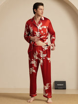 [Viini] SilkSilky-FI Long Sleeve Notkokaulus Miesten Pyjamat 008