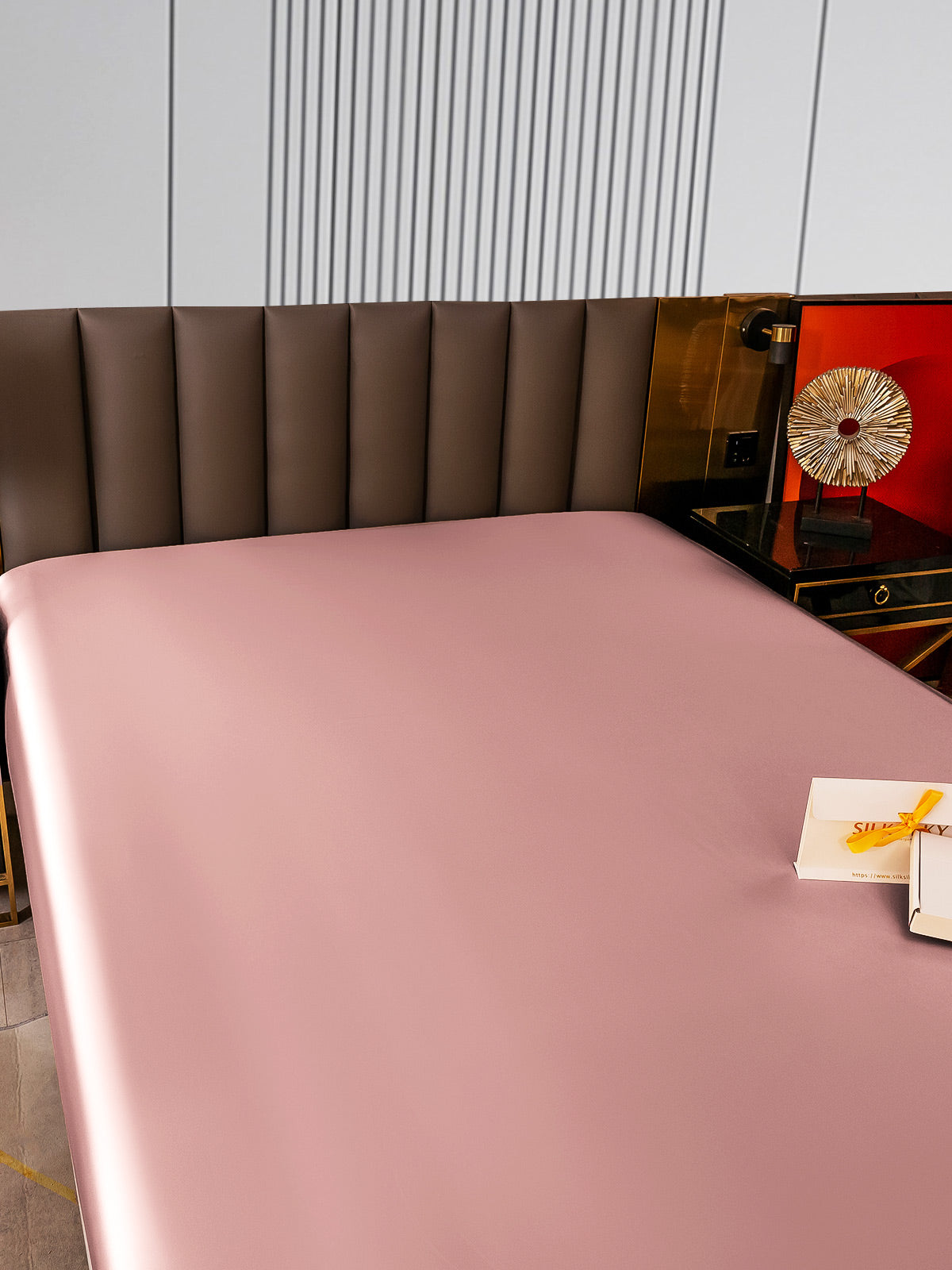 [Vaalean Mauve] SilkSilky-FI 22Momme Pure Silk Sheet 005