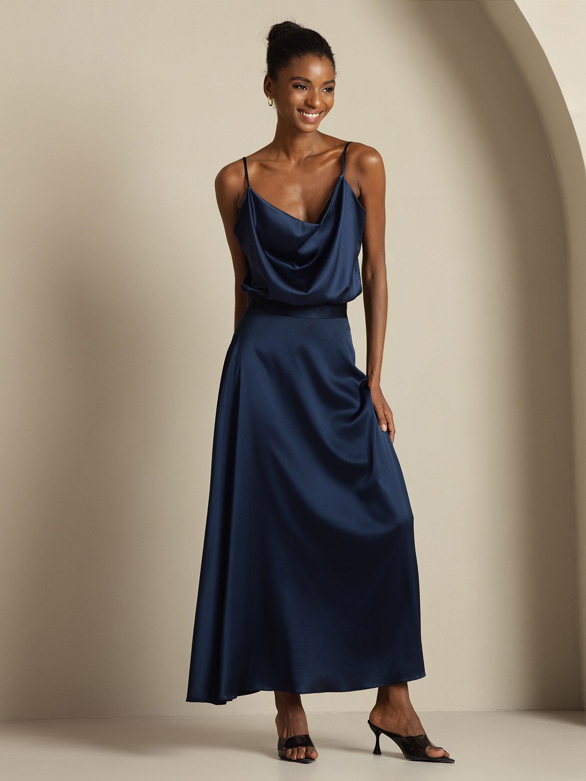 [Tummansininen] SilkSilky-FI 19Momme Womens Outfit Sets 006,