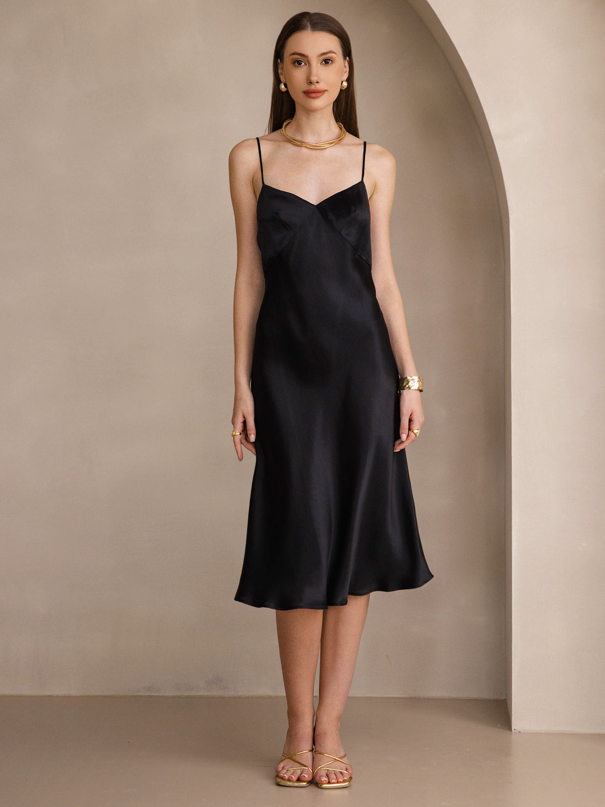 [Musta] SilkSilky-FI 19Momme Dress 004