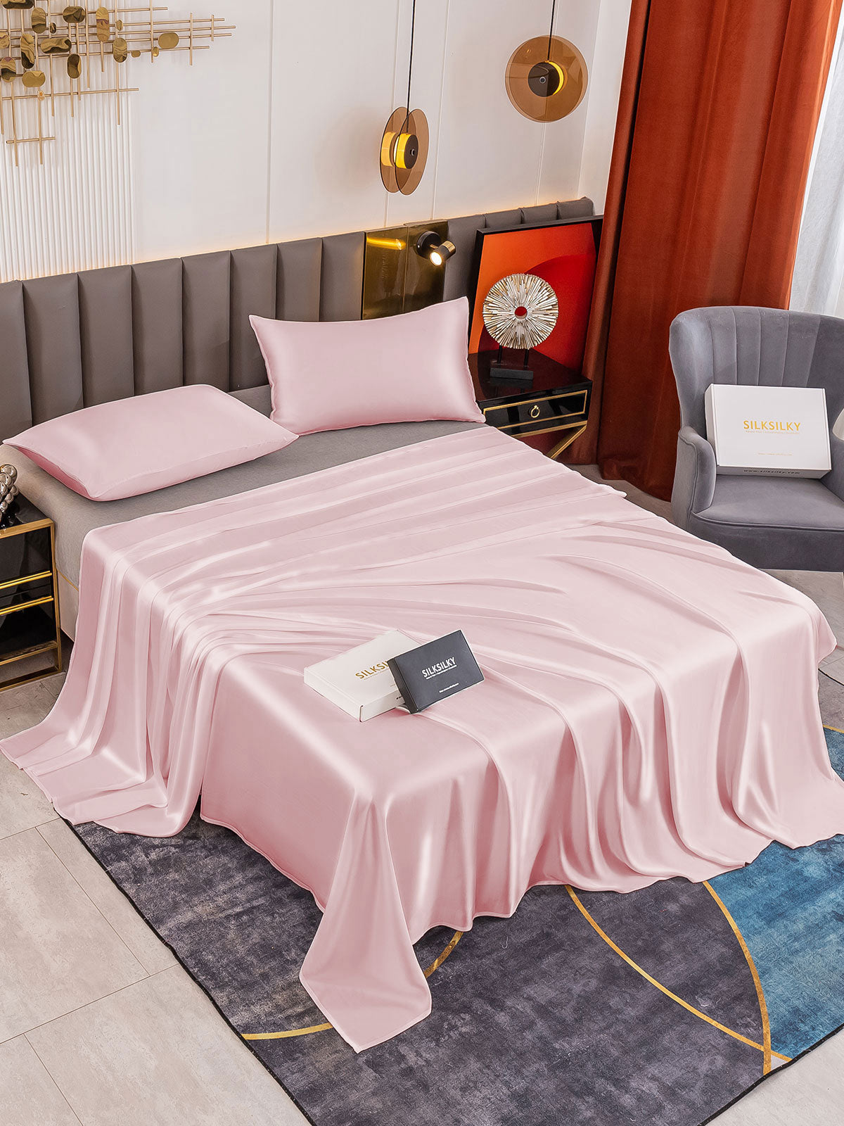 [Pinkki] SilkSilky-FI 19Momme Bedding Set 001
