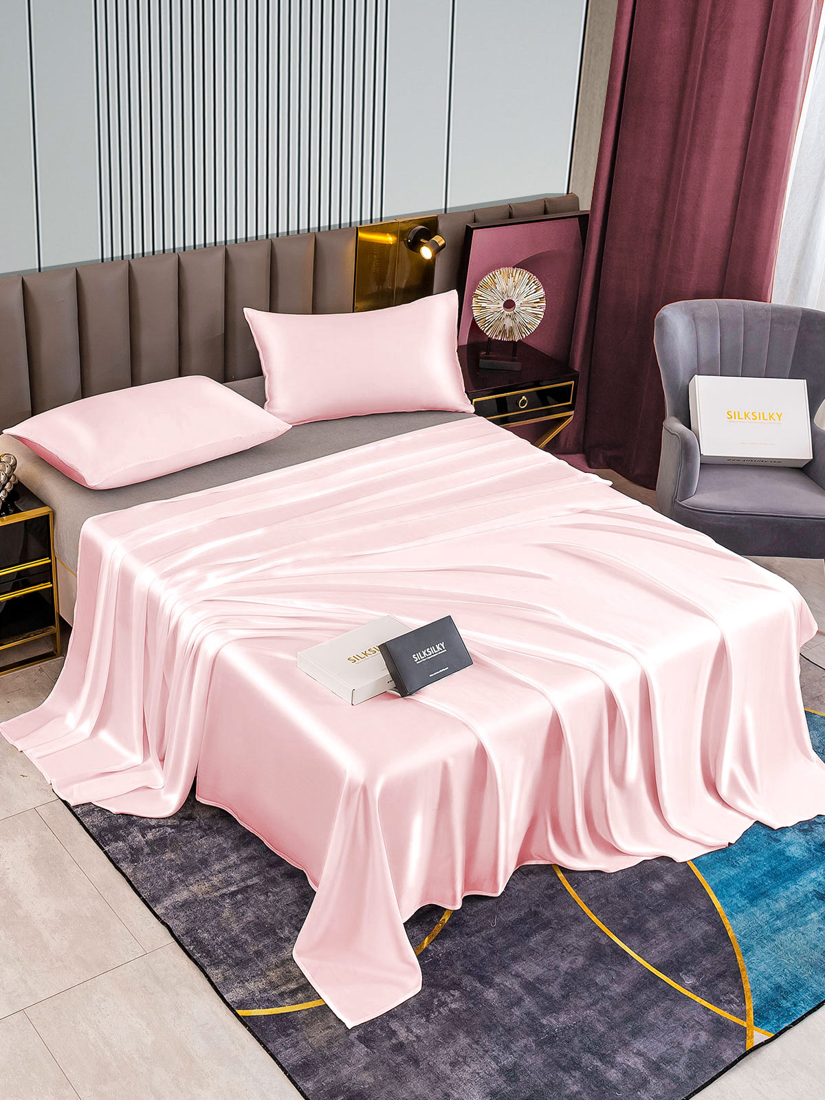 [Pinkki] SilkSilky-FI 22Momme Bedding Set 002