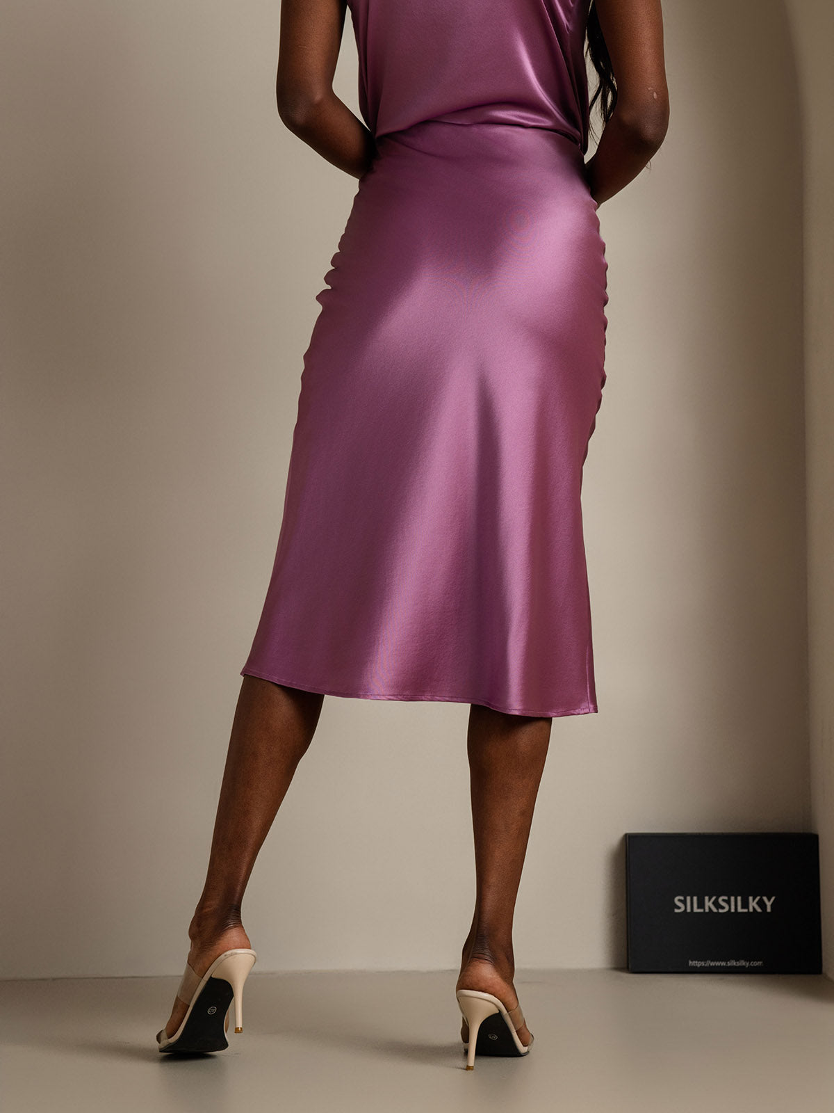 [Tumma Violetti] SilkSilky-FI 19Momme Pure Silk Skirt 002
