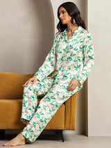 [Vihreä Kukka] SilkSilky-FI Womens Pajamas 005,