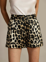 [Leopardi] SilkSilky-FI 19Momme Womens Shorts 001
