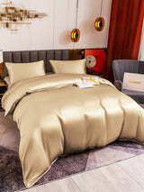 [Beige] SilkSilky-FI 19Momme Vuodevaatteet Setti 004