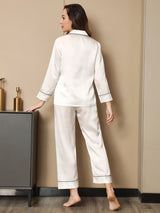 [Valkoinen] SilkSilky-FI Womens Pajamas 003