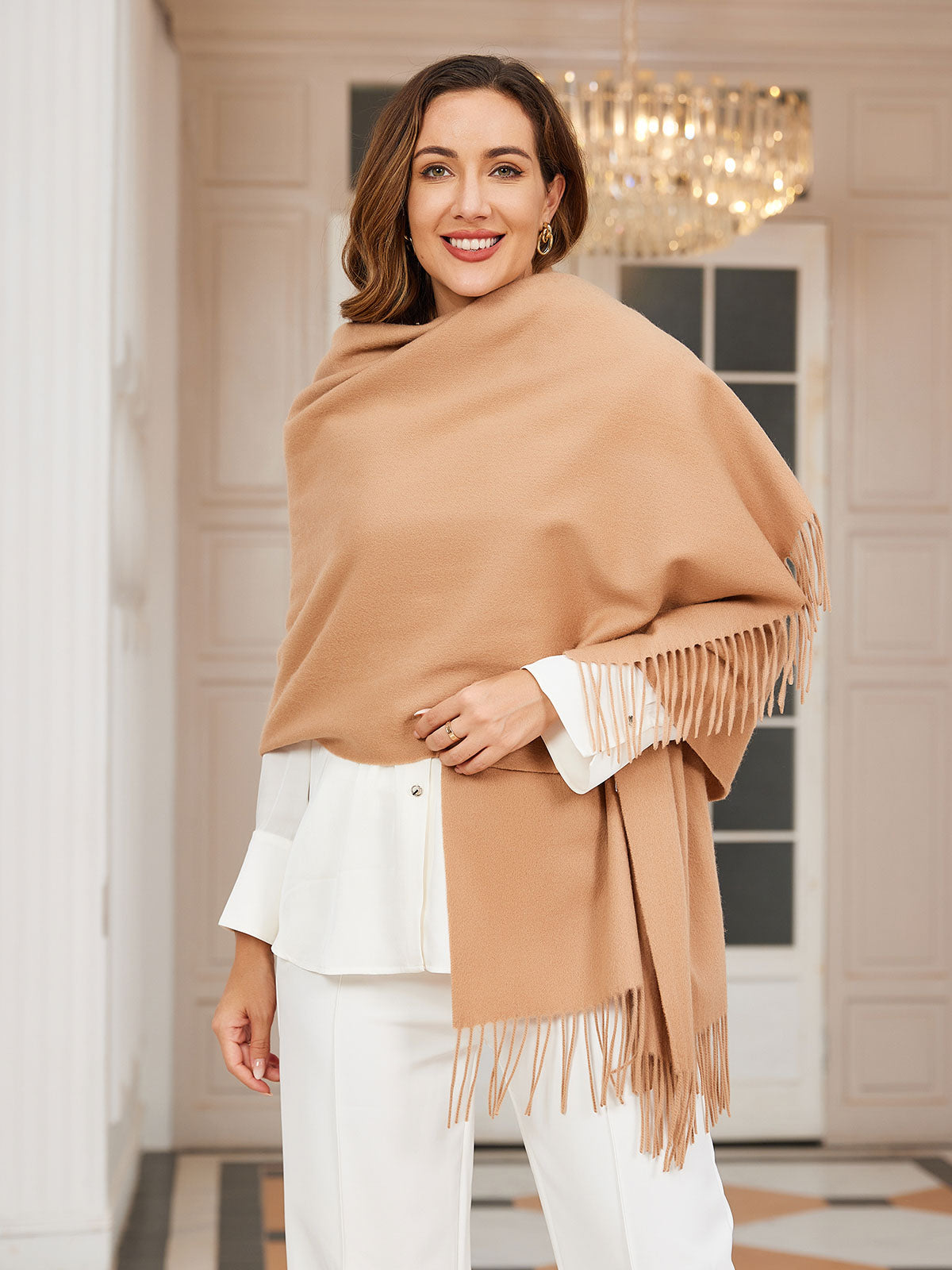 [Tan] SilkSilky-FI Scarf 003