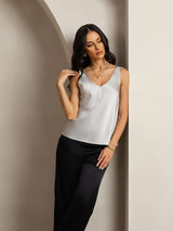 [Hopea] SilkSilky-FI Sleeveless V Neck Camisole Top 007