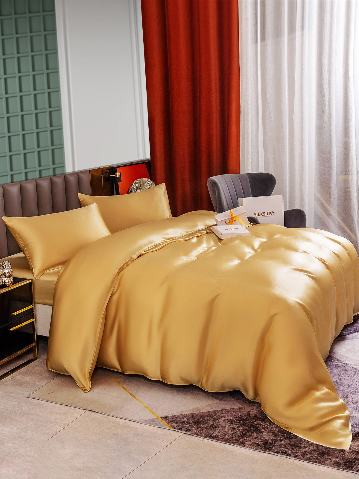 [Samppanja] SilkSilky-FI 25Momme Bedding Set 005