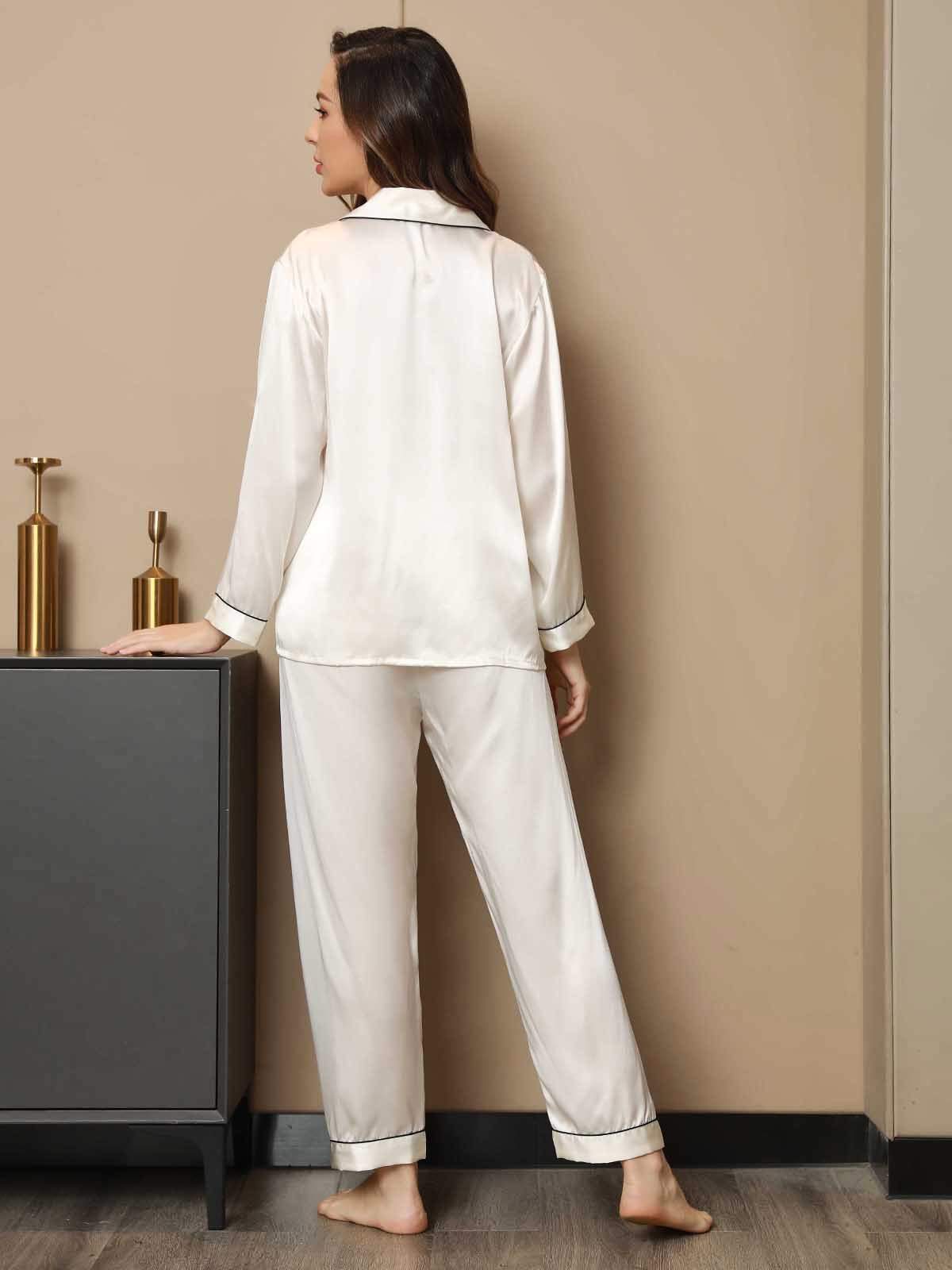 [Valkoinen] SilkSilky-FI Womens Pajamas 002