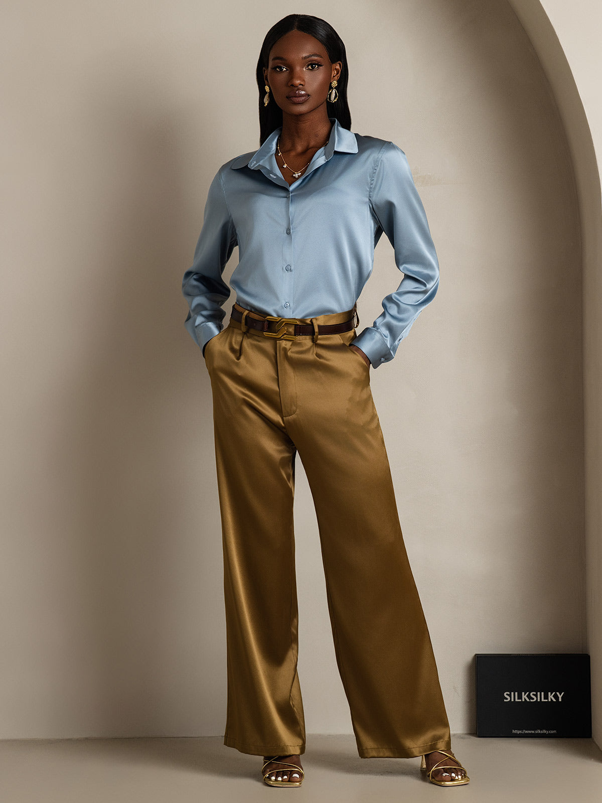 [Harmaansininen] SilkSilky-FI Womens Shirt 005