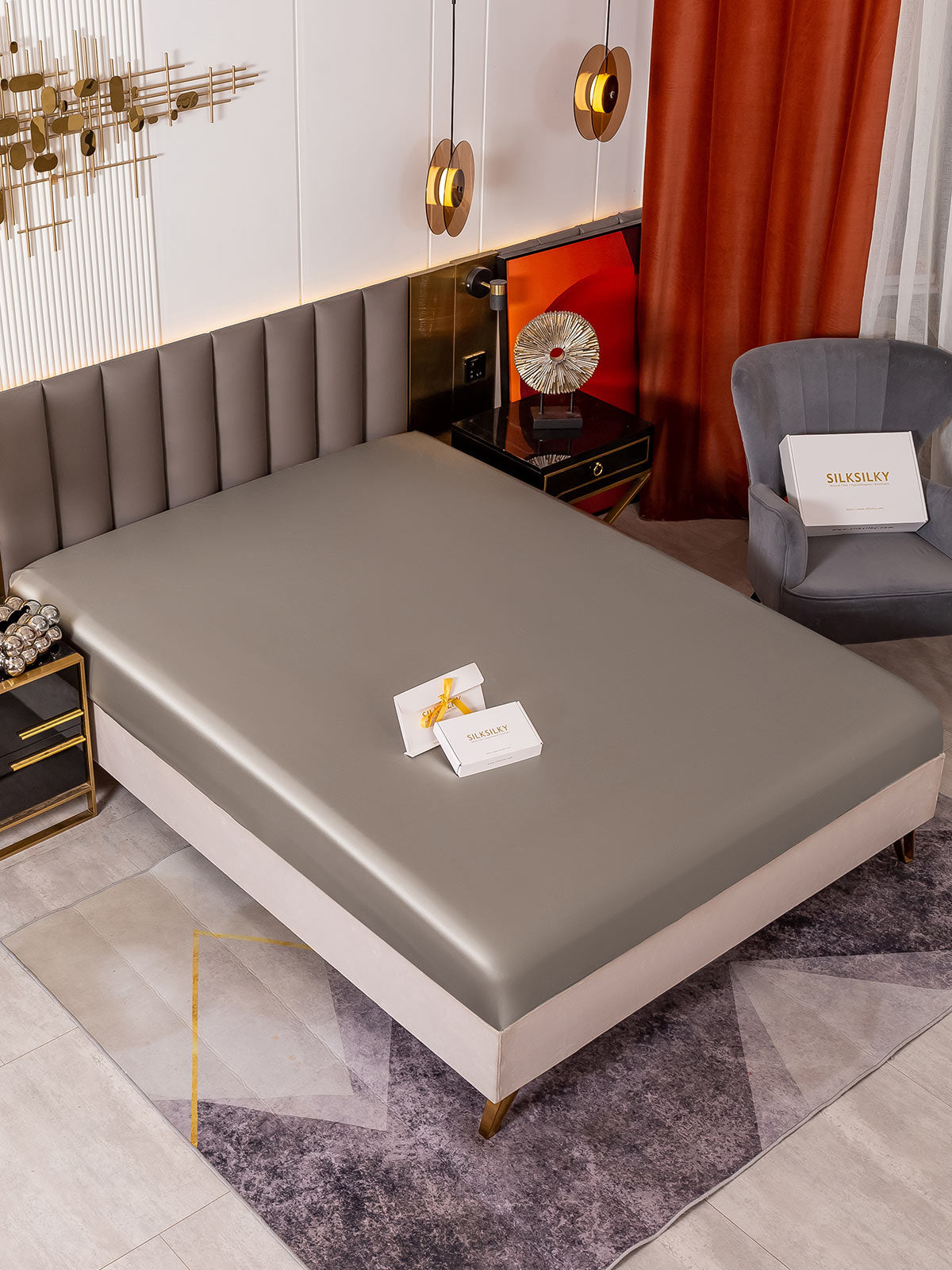 [Harmaa] SilkSilky-FI 19Momme Sheet 001