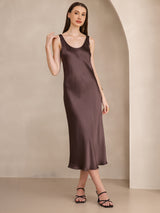 [Kahvi] SilkSilky-FI Sleeveless Mekko 005