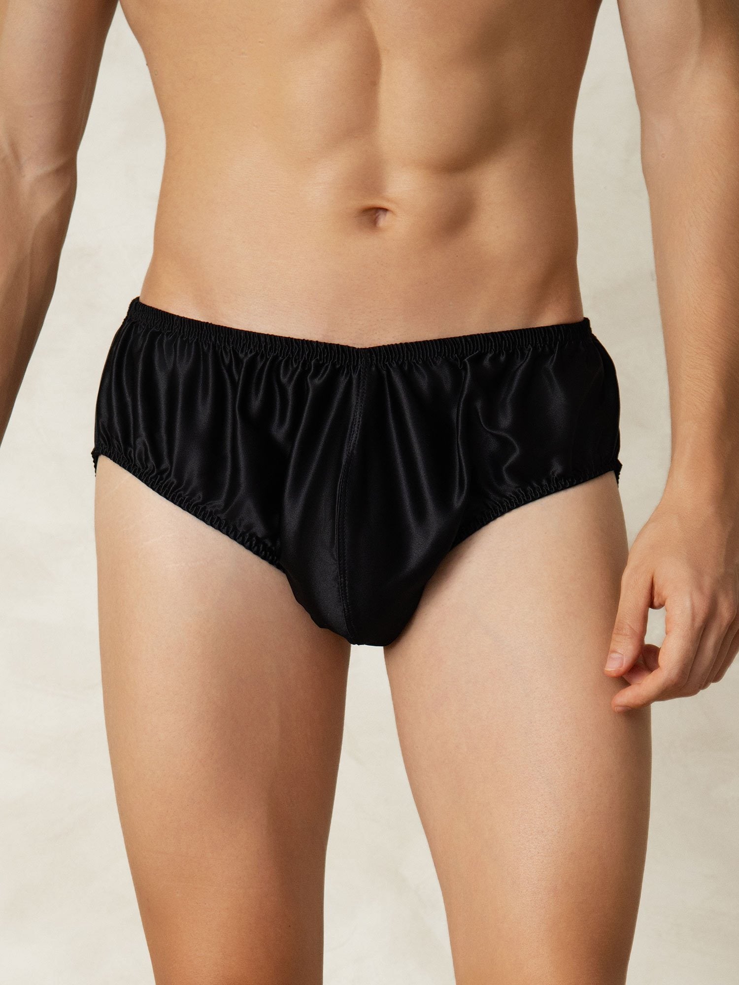 [Musta] SilkSilky-FI Mens Underwear 001