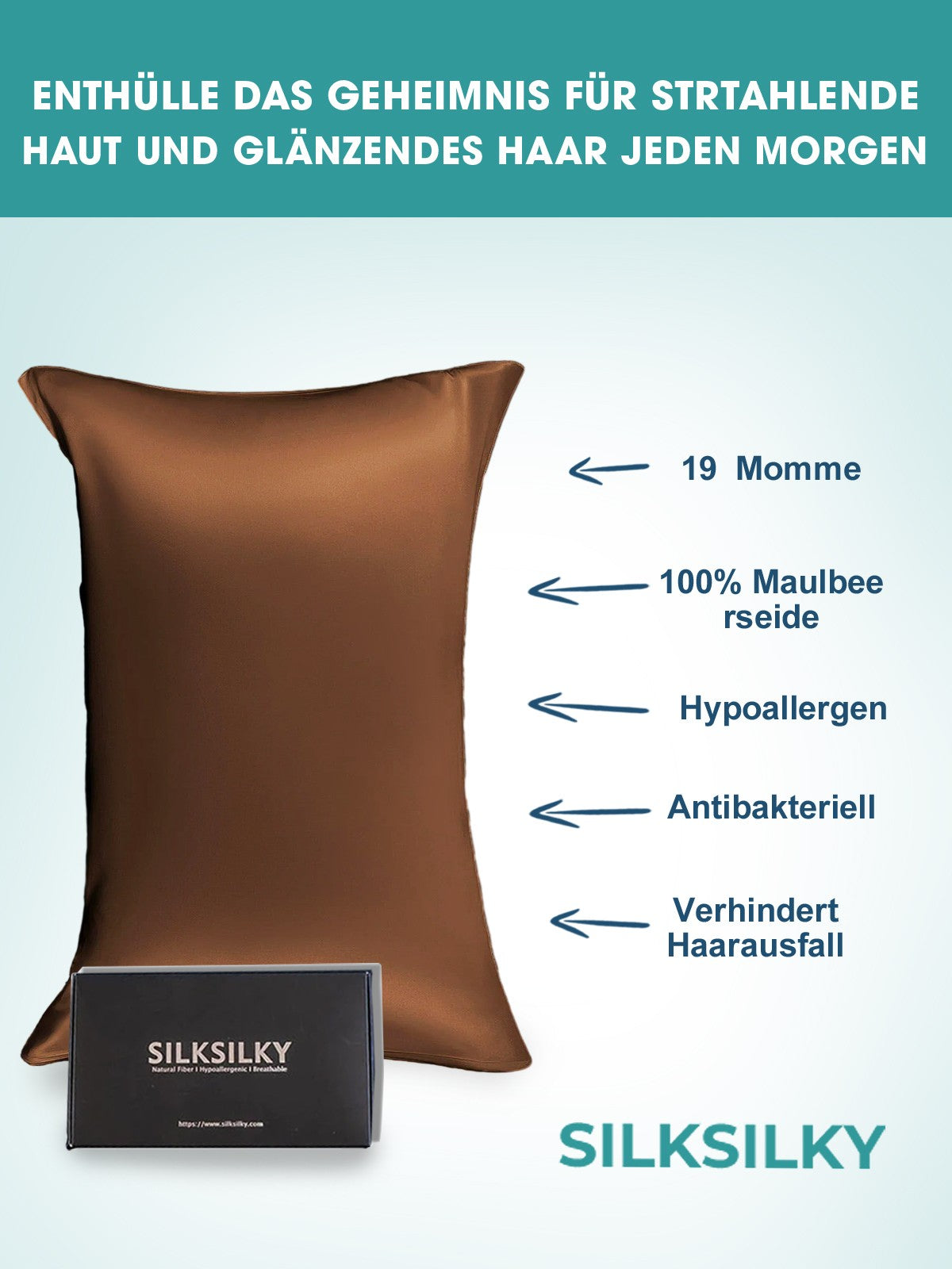 [Kahvi] SilkSilky-FI 19Momme Pillowcase 002