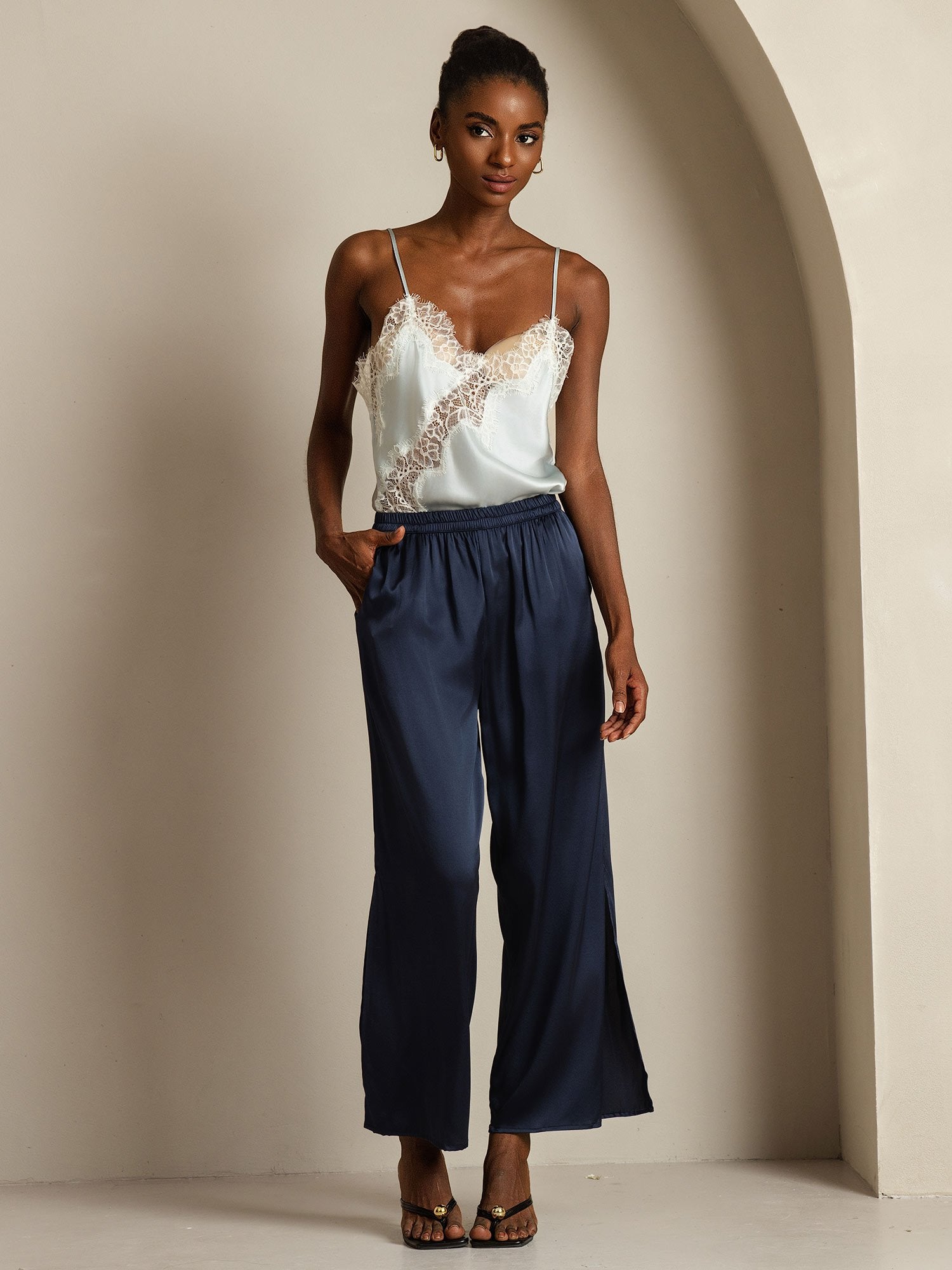 [Vaaleansininen] SilkSilky-FI Camisoles 009