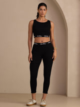 [Musta] SilkSilky-FI Sleeveless Crew Neck Women's Outfit Sets 001