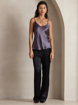 [Purppuranharmaa] SilkSilky-FI Spagettihihna V Neck Camisole Top 003