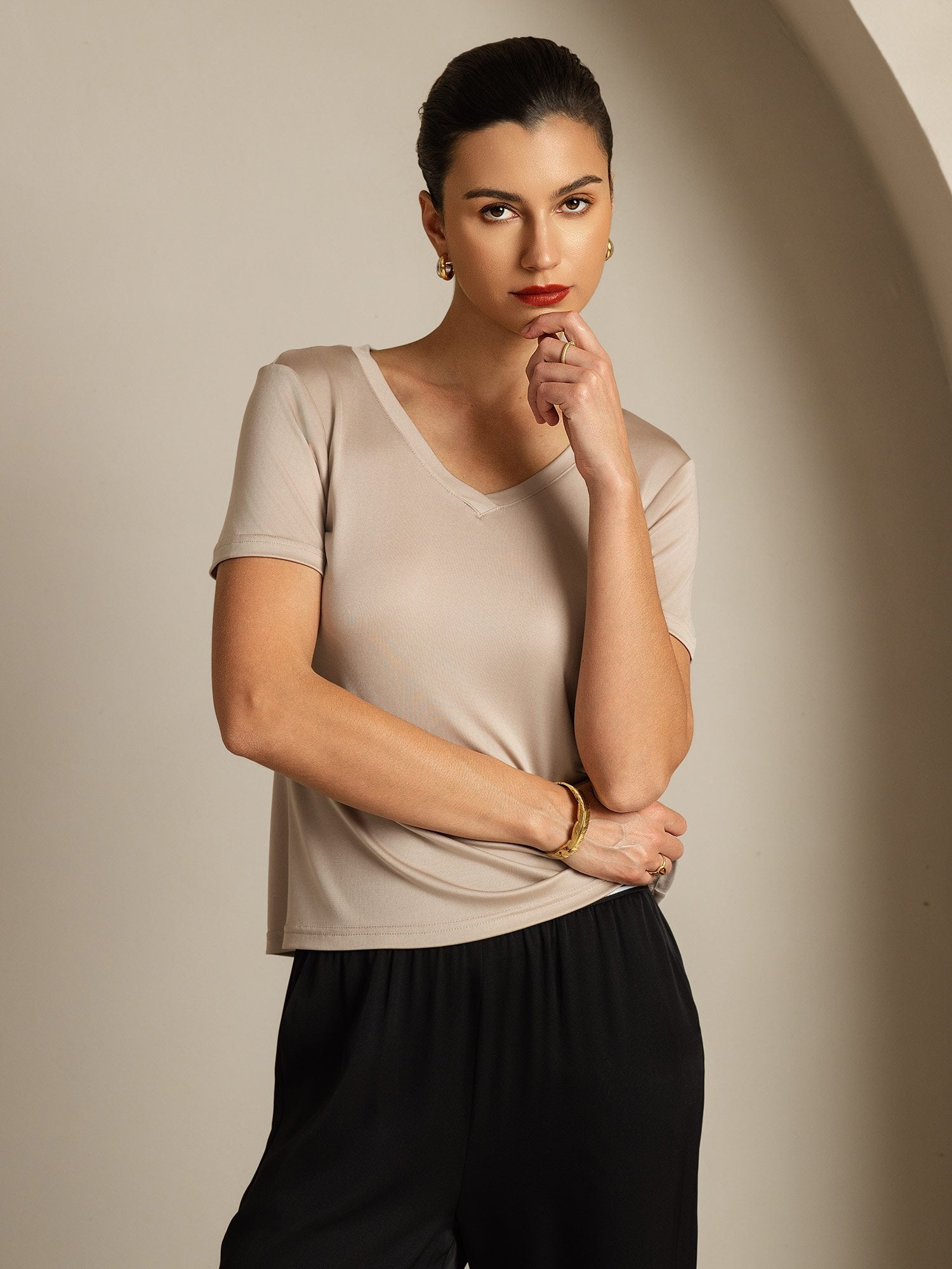 [VaaleaKhaki] SilkSilky-FI Womens T-Shirt 007