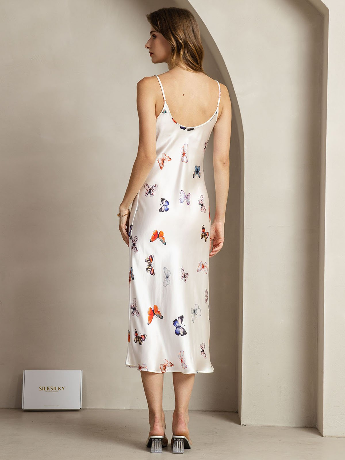 [ValkoinenPerhonen] SilkSilky-FI 19Momme Dress 002
