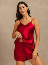 [Viini] SilkSilky-FI Spagettihihna V Neck Camisole Setti 004