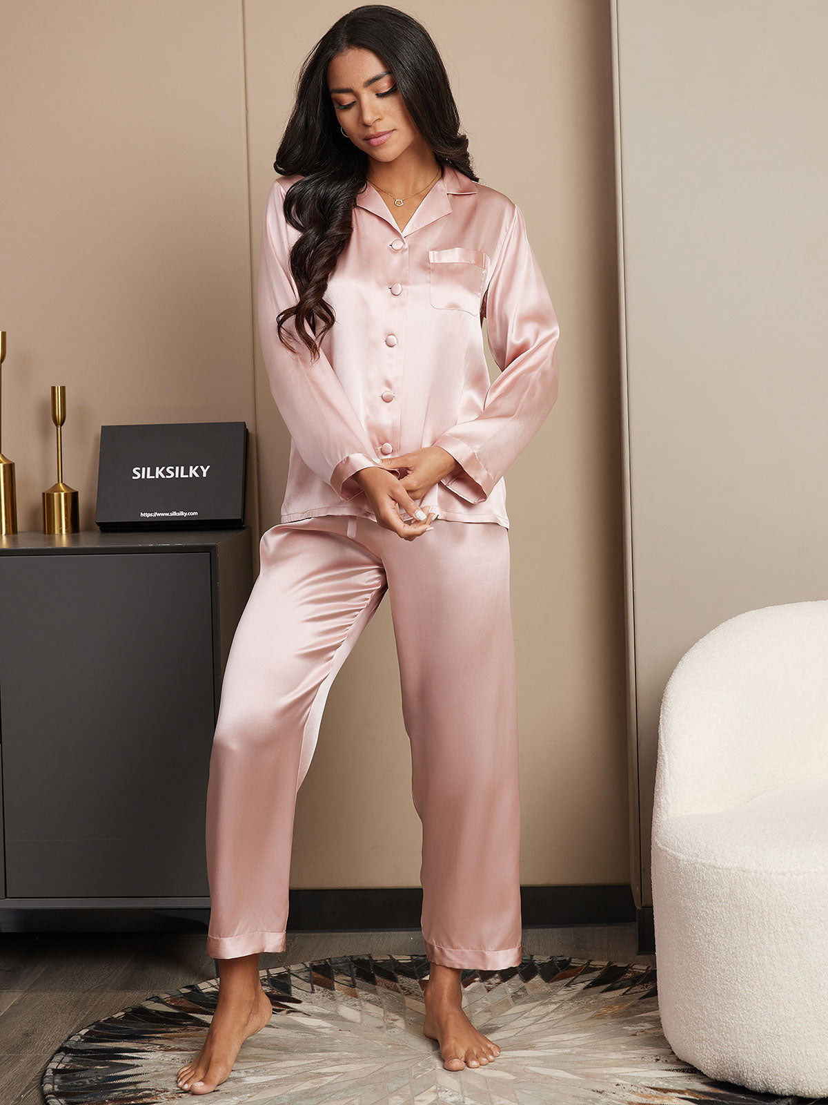 [Pinkki] SilkSilky-FI Womens Pajamas 004