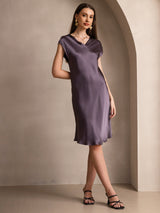 [Purppuranharmaa] SilkSilky-FI Cap Sleeve V Neck Yöpaita 001