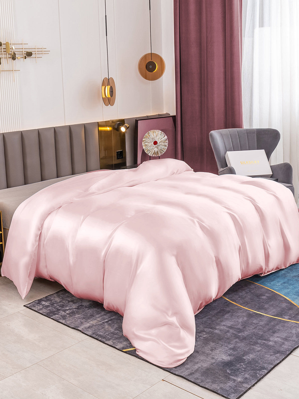 [Pinkki] SilkSilky-FI 19Momme Duvet Covers 001