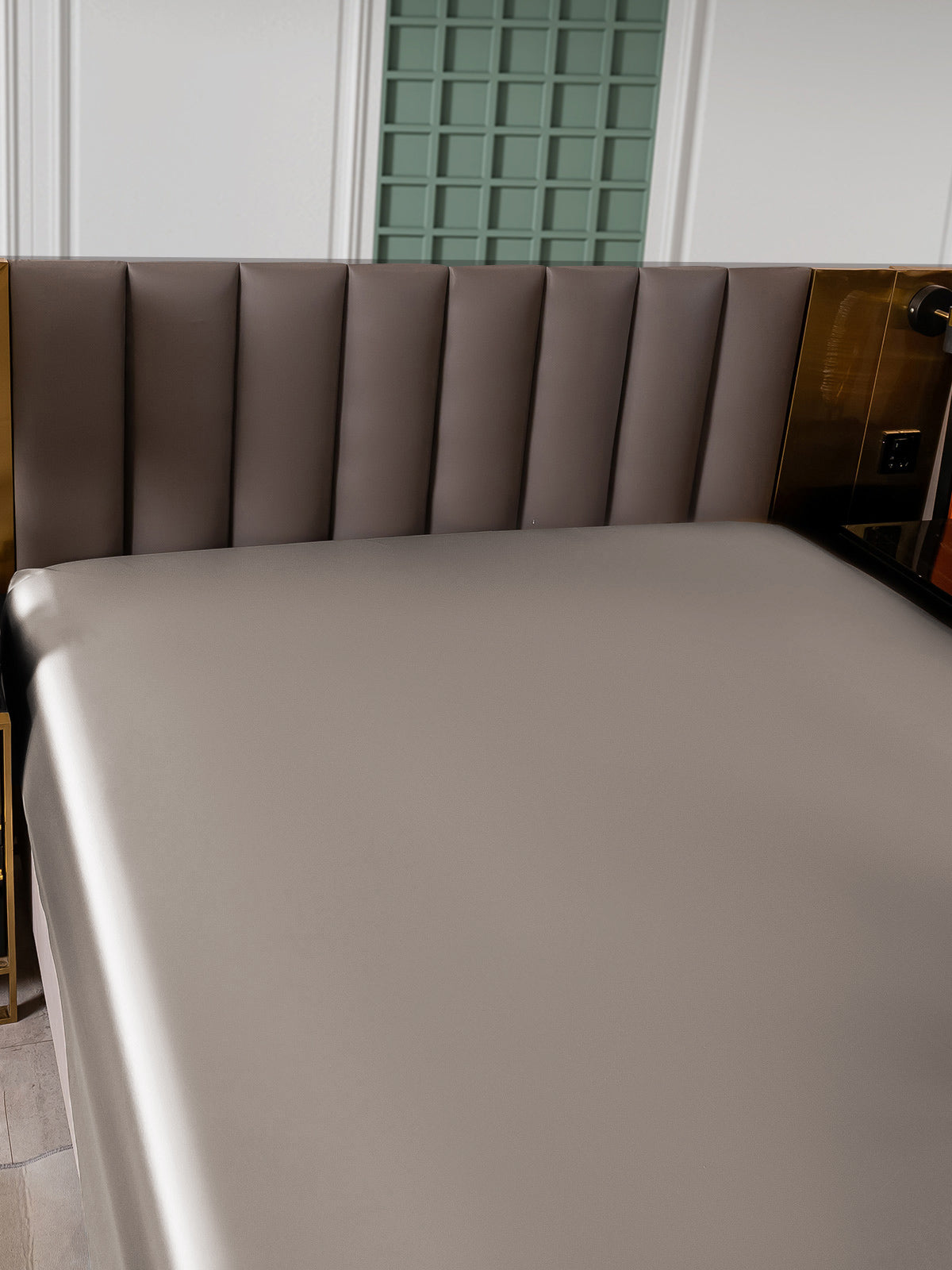 [Harmaa] SilkSilky-FI 25Momme Sheet 006