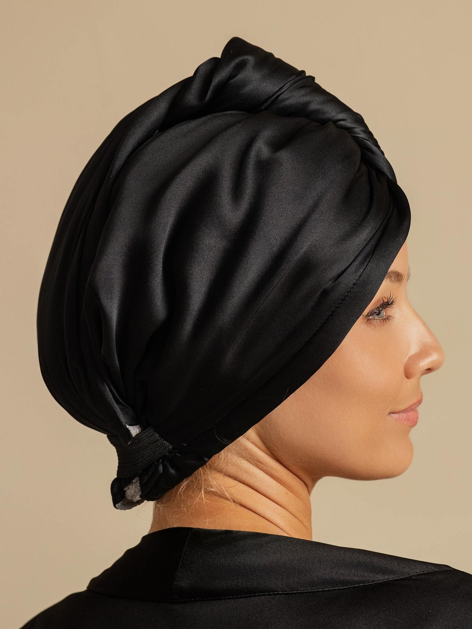 [Musta] SilkSilky-FI Hair Towel Wrap 002,