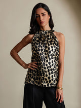[Leopardi] SilkSilky-FI 19Momme Womens T-Shirt 003,