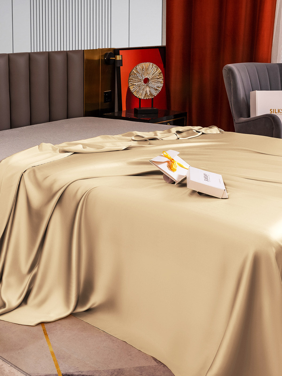 [Beige] SilkSilky-FI 22Momme Sheet 005