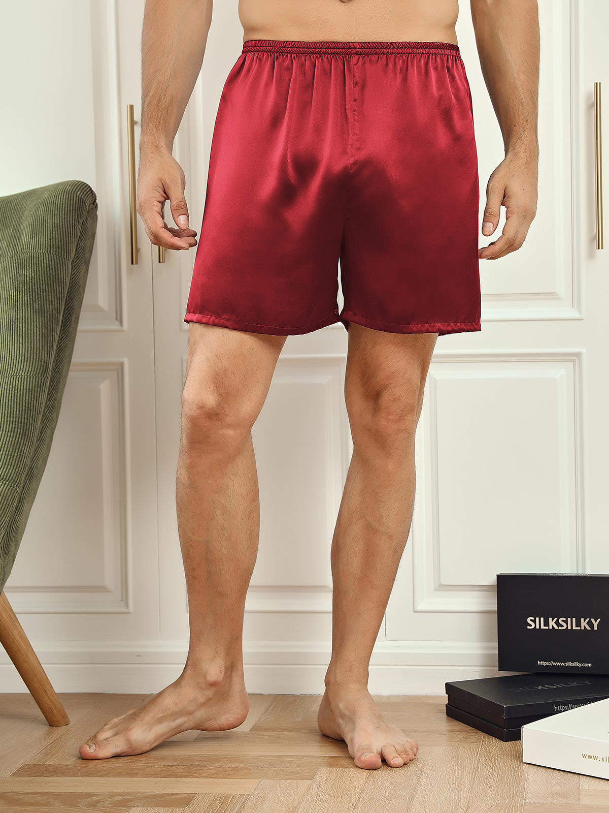 [Viini] SilkSilky-FI Men's Sleep Shorts 001