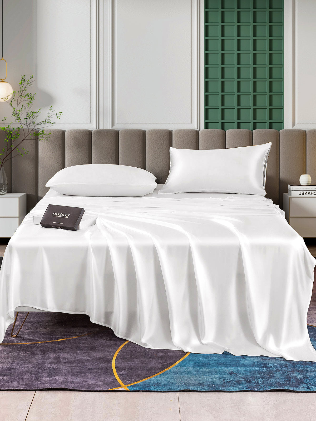 [Valkoinen] SilkSilky-FI 25Momme Bedding Set 001