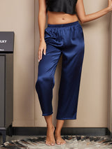 [Tummansininen] SilkSilky-FI Women's Sleep Pants 004