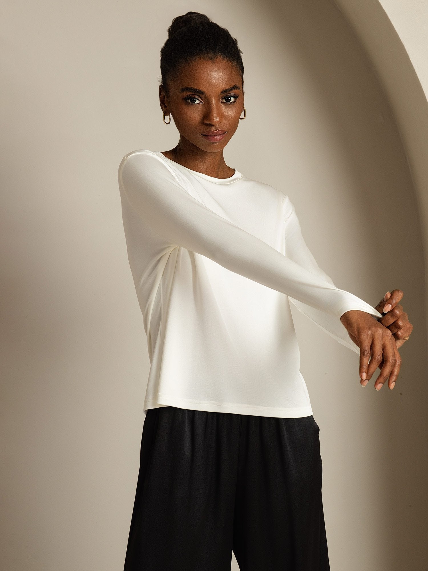 [Valkoinen] SilkSilky-FI Womens T-Shirt 007