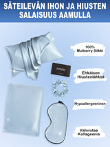 [Vaaleansininen] SilkSilky-FI 19Momme Pure Silk Pillowcase Set 002