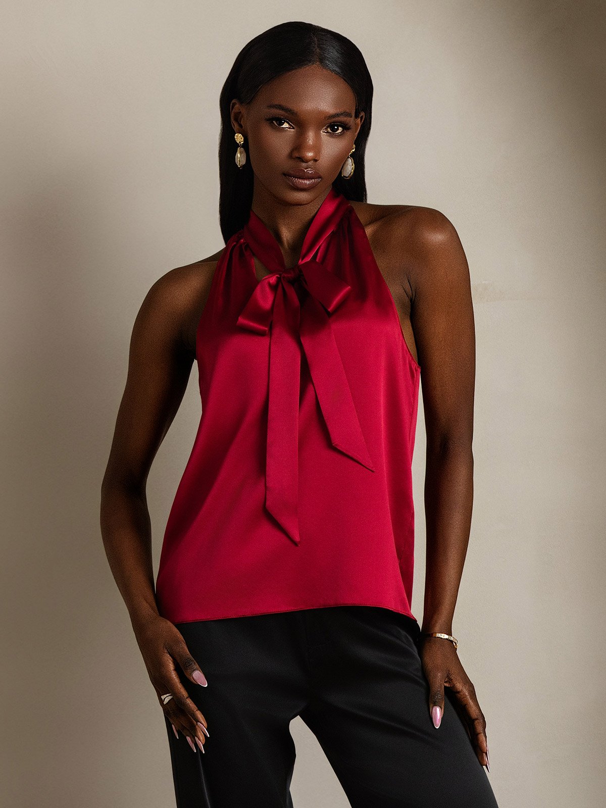 SilkSilky-FI 19Momme Womens Shirt Viini 001