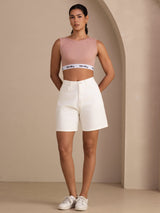 [Pinkki] SilkSilky-FI Sleeveless Crew Neck Camisole Top 006