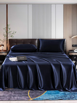 [Tummansininen] SilkSilky-FI 22Momme Bedding Set 001,