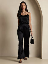 [Musta] SilkSilky-FI Spaghetti Strap Camisole Top 009