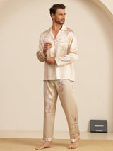 [Samppanja] SilkSilky-FI Long Sleeve Notkokaulus Miesten Pyjamat 005