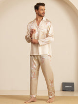 [Samppanja] SilkSilky-FI Long Sleeve Notkokaulus Miesten Pyjamat 005