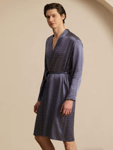 [Laivasto Ginkgo] SilkSilky-FI Long Sleeve V Neck Miesten Aamutakki 005