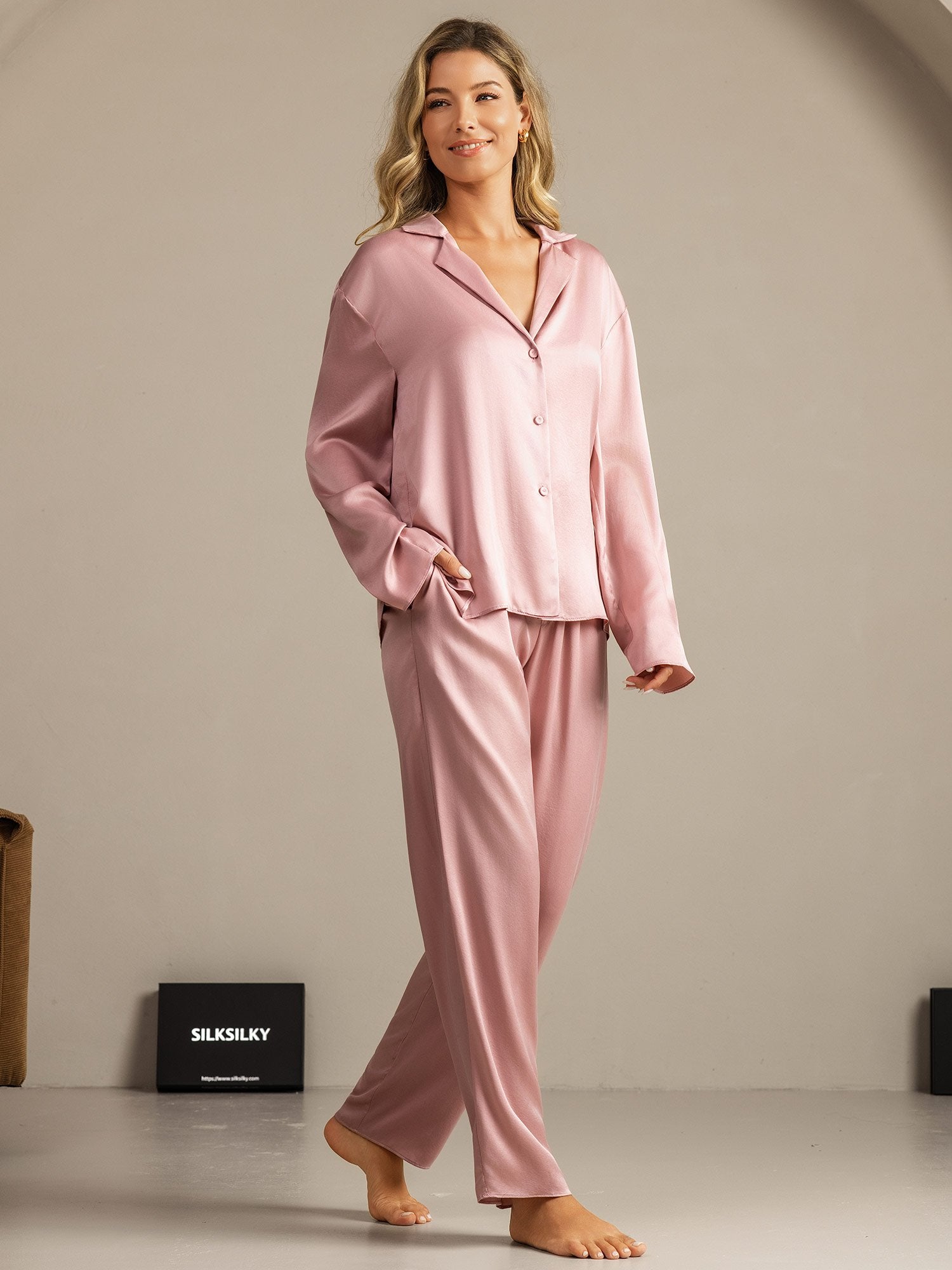 [Persikkaiho] SilkSilky-FI 19Momme Womens Pajamas 006