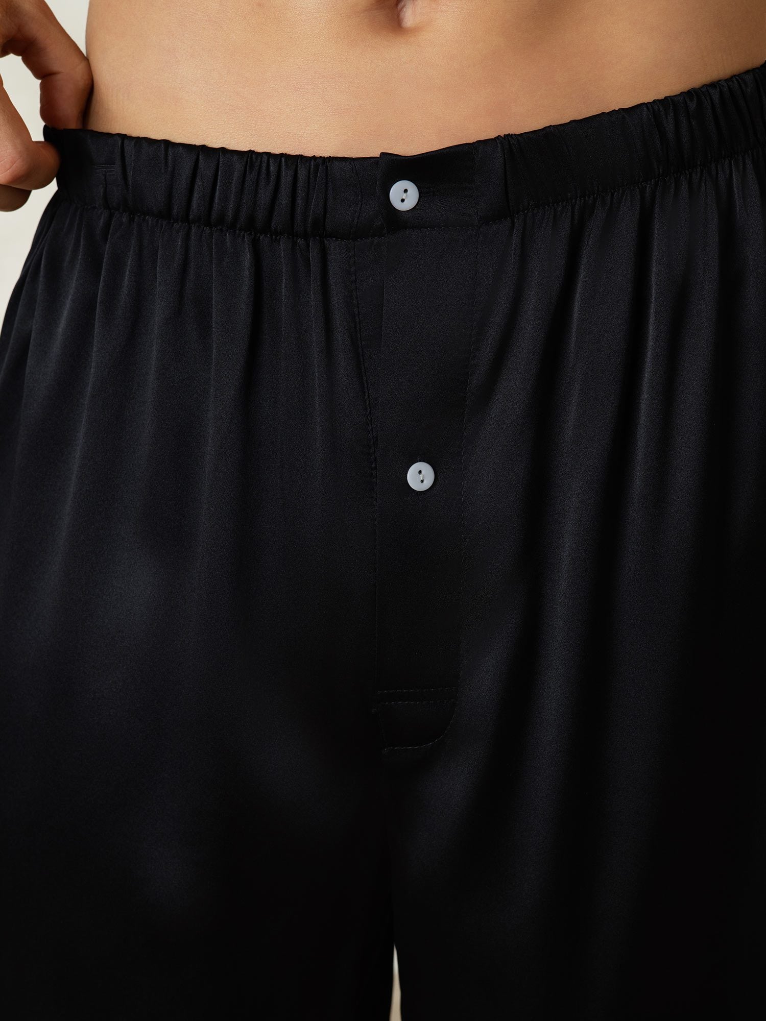 [Musta] SilkSilky-FI Mens Sleep Bottoms 006