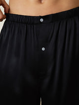 [Musta] SilkSilky-FI Men's Sleep Shorts 006