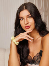 [Vaaleankeltainen] SilkSilky-FI Scrunchie 004