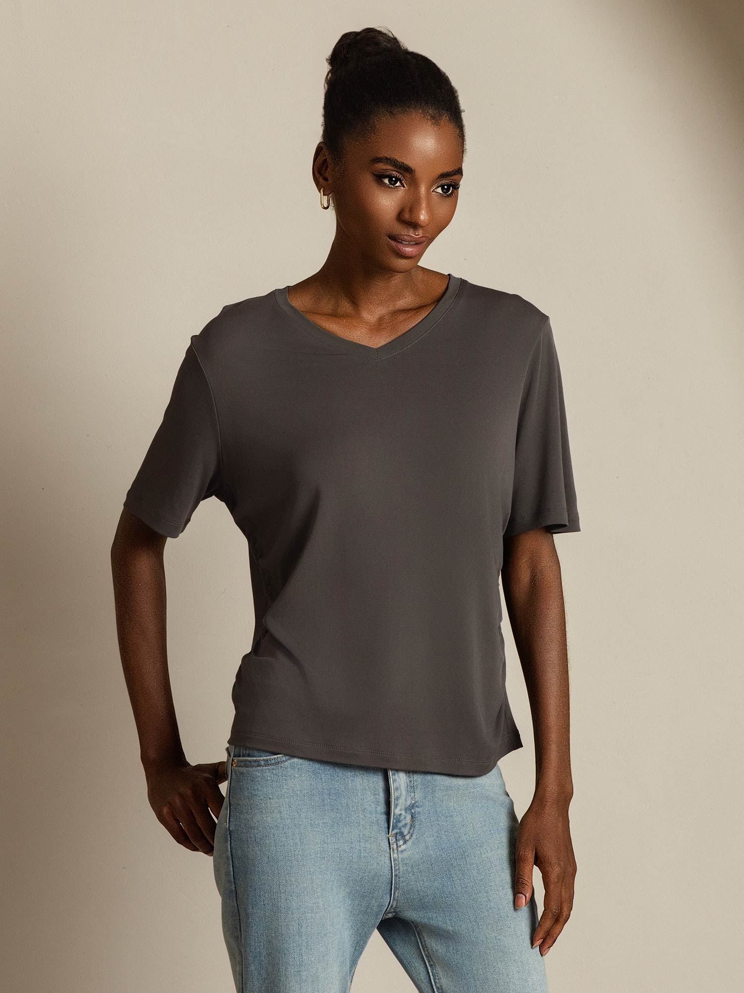 [Harmaa] SilkSilky-FI Womens T-Shirt 006